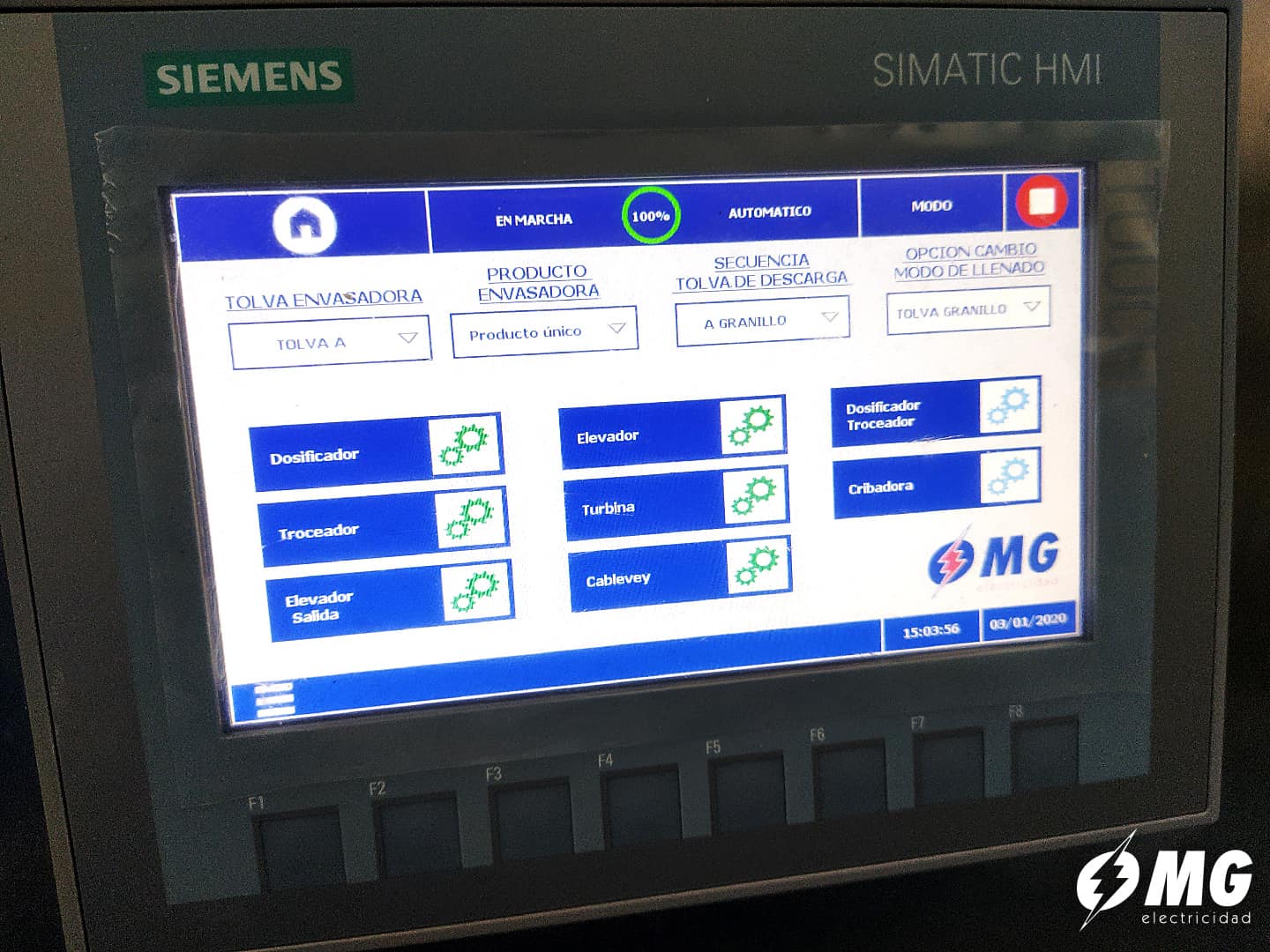 Pantalla HMI cuadros electricos industriales - Interfaz HMI